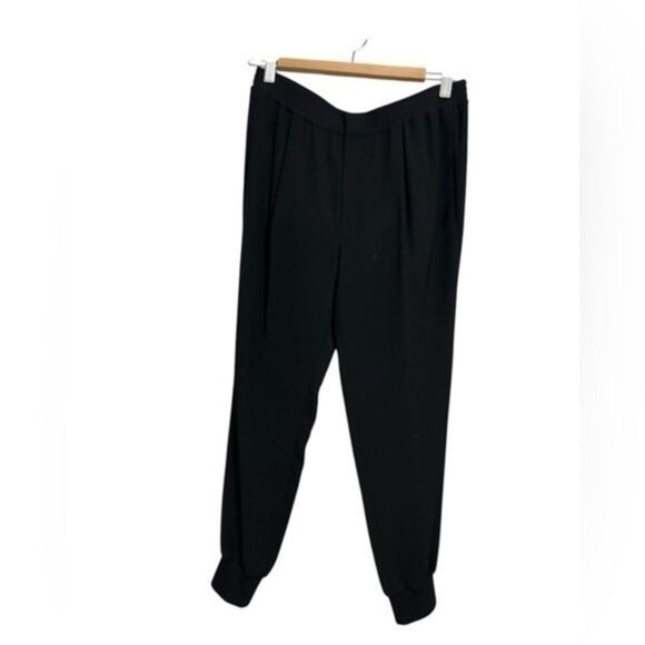 Vince medium crape jogger trousers black legging - Picture 1 of 12